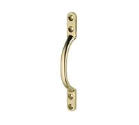 Linx® Sliding Window Sash Pull D Handle, Victorian, 125mm (5 Inch) Polished Brass Pack of 2