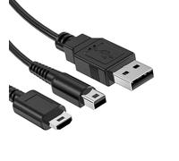 LINXINS 2-in-1 Charger Cable for Nintendo DS Lite, Durable Charger Cable Flexible Design, Universal Replacement Charger for DS Lite, 3DS, New 3DS XL, 2DS, DSi & More