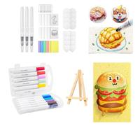 LINXINS 58 PCS Magic Foam Texture Painting Kit, Magic Puffy Paint Kit, 3D Texture Painting Set with 32 PCS Foam Texture Paper, 12 Colors Acrylic Marker Pens