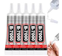 LINXINS B7000 Glue, 5PCS 10ML Super Glue Multi-Function Glues Transparent Adhesive Paste for Phone, Jewelry, Glass, Wood, Metal, Fabric and Crafts
