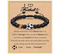 LINXINS Football Bracelets for Boys, Football Gifts for Teenage Boys Age 8 9 10 11 12 13 14 15 16 Years Old, Birthday Christmas Graduation Gifts for Son Grandson Nephew Brother
