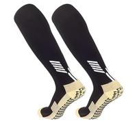 LINXINS Football Socks for Men, Gain the Edge Grip Socks Non-Slip Sports Knee High Grip Socks for Football Basketball Volleyball Hockey Yoga Running(Black)