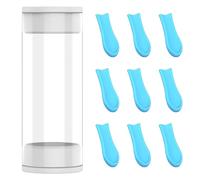 LINXINS Silicone Ear Spoon Otoscope Replacement Accessory Set, 9 Pcs Reusable Replacement Tips, Ear Wax Removal Kit Ear Cleaner Ear Camera Accessory Suitable for Most Otoscopes