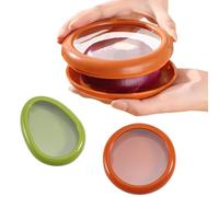 LINXIU Fruit and Vegetable Storage Containers for Fridge Avocado Saver Reusable Onion Storage Container Holder Keeper Fresh Stretch Pod 2Pcs