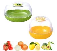 LINXIU Reusable Fruit and Vegetable Storage Containers Refrigerator Box Storage Bowls Lemon Shaped Storage Avocado Saver Holder 2 Pack