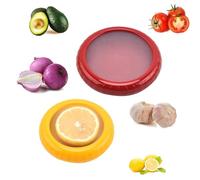 LINXIU Vegetable Fruit Storage Containers for Fridge Reusable Food Savers Lemon Keeper Refrigerator Vegetable Crisper Keeps Tomato Fresh 2 Pcs