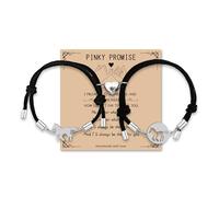 LINY Matching Horse Bracelets for Couples Sisters Best Friends 2Pcs Promise Bracelet Relationship Gifts for Her Him Birthday Gifts, Adjustable, Stainless Steel, no gemstone