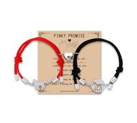 LINY Matching Horse Bracelets for Couples Sisters Best Friends 2Pcs Promise Bracelet Relationship Gifts for Her Him Birthday Gifts, Adjustable, Stainless Steel, no gemstone