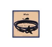 LINY Ocean Animal Nautical Braided Wrap Rope Bracelets, Navy Marine String Bracelet with Hook Shark Dolphin Turtle Octopus Braided Bracelets Sea Animal Lover Gifts for Women Men, Adjustable, Milan