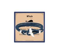 LINY Ocean Animal Nautical Braided Wrap Rope Bracelets, Navy Marine String Bracelet with Hook Shark Dolphin Turtle Octopus Braided Bracelets Sea Animal Lover Gifts for Women Men, Adjustable, Milan
