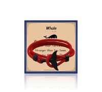 LINY Ocean Animal Nautical Braided Wrap Rope Bracelets, Navy Marine String Bracelet with Hook Shark Dolphin Turtle Octopus Braided Bracelets Sea Animal Lover Gifts for Women Men, Adjustable, Milan