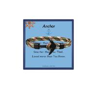 LINY Ocean Animal Nautical Braided Wrap Rope Bracelets, Navy Marine String Bracelet with Hook Shark Dolphin Turtle Octopus Braided Bracelets Sea Animal Lover Gifts for Women Men, Adjustable, Milan