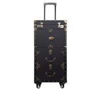 LINYpA66 Rolling Makeup Case Multi-layer Beauty Tattoo Salons Trolley Cosmetic Luggage Large Professional Hairdressing Suitcase Travel Makeup Toolbox