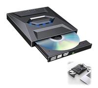 Linyuant External Blu-ray Drive Portable BD/DVD/CD Burner Writer Reader with USB Hub & SD/TF Card Reader with 3 USB Ports Hub & SD/TF Card Readers, 6X Blu-ray Optical Drive for Laptop Desktop