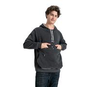 LINYUCHEN Cat Dog Carrier Hoodies - Puppy Kitten Carrying Sweatshirt Large Pet Pocket Pullover Top - Unisex Kangaroo Hoodies, Dark Heather, Medium