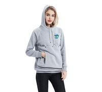 LINYUCHEN Cat Dog Carrier Hoodies - Puppy Kitten Carrying Sweatshirt Large Pet Pocket Pullover Top - Unisex Kangaroo Hoodies, Grey, Medium