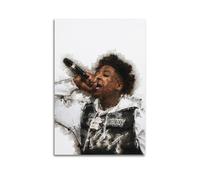LINYUYING 1 YoungBoy Never Broke Againwall Art Canvas Aesthetic Music And Movie Decoration Living Room Bedroom 12x18inch(30x45cm) Unframe-style