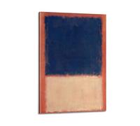 LINYUYING Abstract Painting Mark Rothko Poster Royal Red And Bluewall Art Canvas Aesthetic Music And Movie Decoration Living Room Bedroom 16x24inch(40x60cm) Frame-style