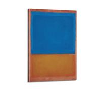 LINYUYING Mark Rothko ArtWork - Red, Blue, Orange Print Posterwall Art Canvas Aesthetic Music And Movie Decoration Living Room Bedroom 20x30inch(50x75cm) Frame-style