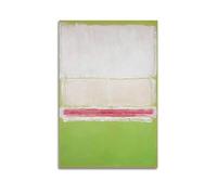 LINYUYING Mark Rothko ArtWork - White And Light Green Print Posterwall Art Canvas Aesthetic Music And Movie Decoration Living Room Bedroom 12x18inch(30x45cm) Unframe-style