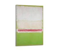LINYUYING Mark Rothko ArtWork - White And Light Green Print Posterwall Art Canvas Aesthetic Music And Movie Decoration Living Room Bedroom 12x18inch(30x45cm) Frame-style
