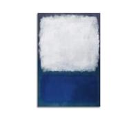 LINYUYING Mark Rothko Blue Grey Abstract Rectangular Regions Of Color Posterwall Art Canvas Aesthetic Music And Movie Decoration Living Room Bedroom 20x30inch(50x75cm) Unframe-style