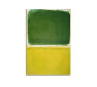 LINYUYING Mark Rothko Painting Abstract Poster Green Yellowwall Art Canvas Aesthetic Music And Movie Decoration Living Room Bedroom 08x12inch(20x30cm) Unframe-style