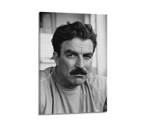 LINYUYING Tom Selleckwall Art Canvas Aesthetic Music And Movie Decoration Living Room Bedroom 12x18inch(30x45cm) Frame-style