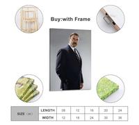 LINYUYING Tom Selleckwall Art Canvas Aesthetic Music And Movie Decoration Living Room Bedroom 24x36inch(60x90cm) Frame-style