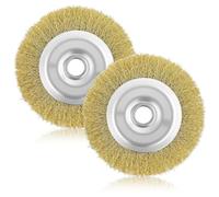 LINYYDS 2Pcs RAC814 Wire Brush Replacement for Ryobi Patio Cleaner, Wire Wheel Brush for RY18PCA-0 & OPC1800/1815 EFB 400/401, More Cleaning Rust Joint Debris (115mm*16mm*10mm)