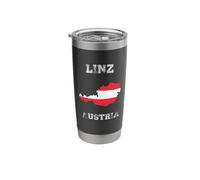 Linz Austria Vintage Austria Flag Map Design Stainless Steel Insulated Tumbler