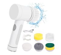 LINZHEAXY Electric Spin Brush,Spin Scrubber for Cleaning,Cleaning Brush with 5 Replaceable Brush Heads,Handheld Electric Scrubber for Bathtub,Floor,Tile,Stove,Glass,Sink.
