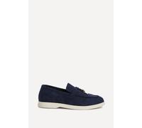 Linzi Alette Navy Faux Suede Slip On Loafers Navy