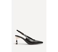 Linzi Avani Brown Faux Leather Court Heel Brown 4-Standard Fit