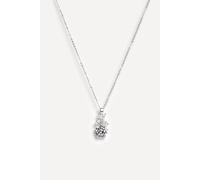 Linzi Beau Silver Crystal Drop Necklace Silver