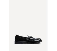 Linzi Belle Black Patent Slip On Loafer Black 5-Standard Fit