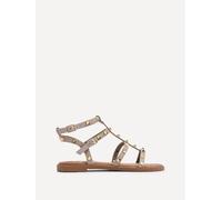 Linzi Billie Taupe Studded Gladiator Sandal Taupe 5-Standard Fit