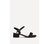 Linzi Carlie Wide Fit Black Faux Suede Low Heels Black