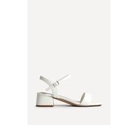 Linzi Carlie Wide Fit White Faux Leather Low Heels White