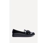 Linzi Cathy Black Patent Loafers Black 4-Standard Fit