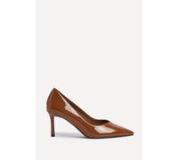 Linzi Classic Cognac Patent Court Heels In Brown Brown