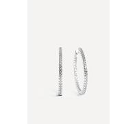Linzi Eternal Silver Crystal Hoop Earrings Silver