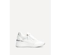 Linzi Everett White & Silver Wedged Trainer White