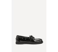 Linzi Frame Black High Shine Boat Shoes Black 4-Standard Fit