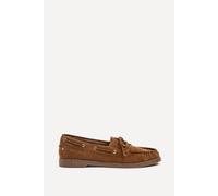 Linzi Frame Tan Faux Suede Boat Shoes Tan 5-Standard Fit
