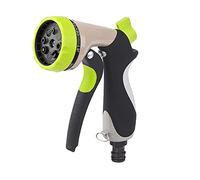 LINZI Garden Hose Spray Gun 8 Patterns High Pressure Spray Nozzle with 3/4" Connector and Water Flow Control, for Watering Plants Lawns, Pets Shower, Car Washing, Windows Cleaning