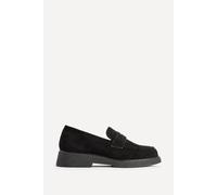 Linzi Hilton Black Faux Suede Penny Loafer Black