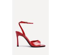 Linzi Jazz Red Faux Leather Stiletto High Heels Red 5-Standard Fit