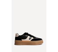 Linzi Kaia Black And Nude Faux Leather Trainers Black 7-Standard Fit