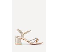 Linzi Mariah Wide Fit Gold Diamante Heels Gold 3-Wide Fit